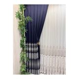 Nivemeshome Nivemeshome Ft632255 V-530 Antakya Lacivert 1/3 Sık Pileli Fon Perde Apm (İthal Kumaş Versiyon) Lacivert 70 X 270