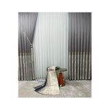 Nivemeshome Nivemeshome Inci V-5431 1/3 Sık Pile Gri Fon Perde Apm (İthal Kumaş Versiyon) Gri 90 X 260