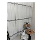 Nivemeshome Nivemeshome Keten Maya W011905.804 1/2,5 Sık Pileli Tül Perde Apm (İthal Kumaş Versiyon) Beyaz 350 X 280