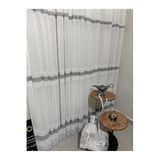 Nivemeshome Nivemeshome Keten Maya W011905.804 1/2,5 Sık Pileli Tül Perde Apm (Yeni Kumaş Versiyon) Beyaz 550 X 250
