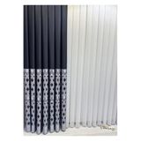 Nivemeshome Nivemeshome Lara Ft671538 V-503 1/3 Sık Pileli Siyah Fon Perde Apm (Yeni Kumaş Versiyon) Siyah 80 X 250