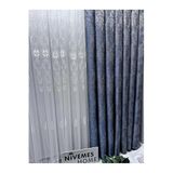 Nivemeshome Nivemeshome Pera V-5502 1/3 Sık Pileli Fon Perde Apm,Mavi 100 X 260