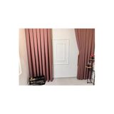 Nivemeshome Nivemeshome Roma 18542-D Keten 1/3 Sık Pileli Gülkurusu Fon Perde Apm (Yeni Kumaş Versiyon) Gülkurusu 30 X 280