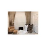 Nivemeshome Nivemeshome Roma Keten 1/3 Sık Pileli Bej Fon Perde Apm (Premium Kumaş Versiyon) Bej 30 X 260