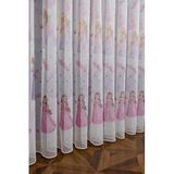 Nivemeshome Prenses Desenli Model Renkli Kız Çocuk Odası Seyrek Pileli Ütü Istemez Tül Perde (İthal Kumaş Versiyon) Pembe Prenses 330 X 250