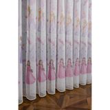 Nivemeshome Prenses Desenli Model Renkli Kız Çocuk Odası Seyrek Pileli Ütü Istemez Tül Perde (İthal Kumaş Versiyon) Pembe Prenses 400 X 250