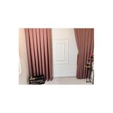 Nivemeshome Roma 18542-D Gül Kurusu Keten Tek Kanat (Pilesiz) Fon Perde (Premium Kumaş Versiyon) Gül Kurusu 100 X 500