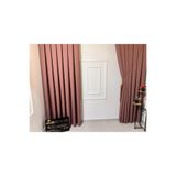 Nivemeshome Roma 18542-D Gül Kurusu Keten Tek Kanat (Pilesiz) Fon Perde (Premium Kumaş Versiyon) Gül Kurusu 80 X 100