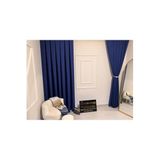 Nivemeshome Roma 18542-D K.İndigo Keten Tek Kanat (Pilesiz) Fon Perde (Premium Kumaş Versiyon) K.İndigo 100 X 500
