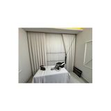 Nivemeshome Roma 18542-D Krem Keten Tek Kanat (Pilesiz) Fon Perde (Yeni Kumaş Versiyon) Krem 150 X 270