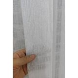 Nivemeshome Simli Pırlanta Cizgili Tül 1 Sık Pileli (İthal Kumaş Versiyon) Beyaz 400 X 260