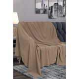 Nivemeshome Sütlü Kahve Çok Amaçlı Çekyat ve Koltuk Örtüsü - 165 x 215 cm