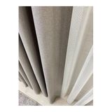 Nivemeshome Taş Rengi - Keten Görünümlü 1/3 Sık Pile Fon Perde (Yeni Kumaş Versiyon) Taşrengi 80 X 270