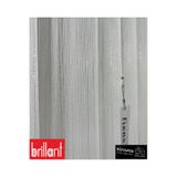 Nivemeshome Yeni Sezon Gümüş Simli Ütü İstemez Sık Pile Ağır Gramajlı Lüks Pırlanta Tül Perde (Premium Kumaş Versiyon) Ekru 400 X 280