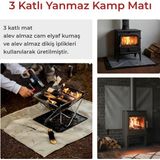Nivofire Çadır Sobası Altı - Çok Amaçlı Yanmaz Mat 50x100cm - 50cm x 100cm