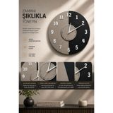 Nixar Desing Kronoform Modern Şık Ahşap Duvar Saati Dekoratif Sessiz Minimal Salon Mutfak Yatak Odası ve Ofis Saat