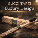 NIXCON Gucci Tarzı Lüks Tasarım Diş Fırçası Soft Kıl Premium Desenli - Krem