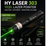 NIXCON Hy Laser 303 Şarjlı Yeşil Lazer Pointer Güçlü Işınlı Metal Gövde - 1