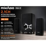 NIXCON Mikado MD-222 2.1ch Active Multimedia Subwoofer Ses Sistemi Güçlü Bass - Siyah