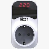 Nixon Premium Serisi 150/280v 16 Amper Ayarlanabilir Gerilim Ve Voltaj Korumalı Dijital Ekranlı Priz Beyaz