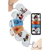 Nixora 6'lı Gumball Darwin ve Micky Mouse Desenli Unisex Çift Tenis Çorabı Kutusu - Çok Renkli - 36 - 42