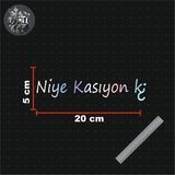Niye Kasıyon Ki ? 20X5CM Jdm Araba-Motor-Laptop Hologram Seçenekli Etiket Sticker Etiketçiler Için Özel Yazı Sticker - Yeşil - 20x5 Cm