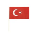 Niyet Çıtalı - Çubuklu Kağıt Türk Bayrağı - 100 Adet - 12,50 x 21CM - Kırmızı