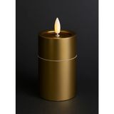 Niyet Gold Kütük Pilli LED Mum - 15 cm - Günışığı - Kış Bahçesi - Dekorasyon