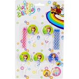 Niyet Mum - Pasta Mumu - Aparatlı Mum - Doğum Günü - 5 Adet - 6cm - Renkli - 1 Adet