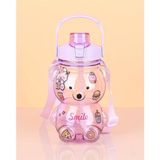 Niyoon Pipetli Renkli Şeffaf Ayıcık Suluk 1000 ml - Pembe