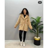 Nizza Tavşan Tüyü Kürklü Ceket - S - Krem