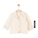 Nk Kids Ceket Yakalı Düğmeli Astersız Nakışlı Kollu Kız Çocuk Ceket 4-8 Yaş 36529 - 8 - 9 Yaş - Krem