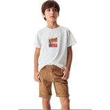 Nk Kids Erkek Çocuk Palmiye Desenli Denim Şort 64705 Kahverengi - 14 Yaş