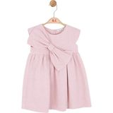 Nk Kids Kız Bebek 1-4 Yaş Fiyonklu Dokuma Kumaş Elbise Pembe - 18 Ay