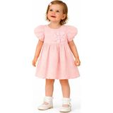 Nk Kids Kız Bebek 1-4 Yaş Karpuz Kol Pamuklu Penye Astarlı Elbise Pembe