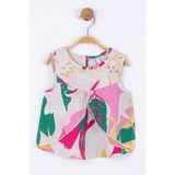 Nk Kids Kız Bebek Yaprak Desenli Bluz 34630 Pembe - 9 - 12 Ay