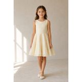 Nk Kids Kız Çocuk 8-14 Yaş Payet Işlemeli Astarlı Şifon Elbise Krem - 8 Yaş