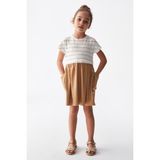 Nk Kids Kız Çocuk Bonibon Elbise 76504 - 6 Yaş - Ekru - Camel