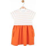 Nk Kids Kız Çocuk Bonibon Elbise 76504 - 7 Yaş - Ekru - Oranj