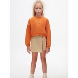NK Kız Çocuk Pamuklu Iki Iplik Crop Sweatshirt - Turuncu - 10 Yaş