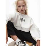 NK Kız Çocuk Pamuklu Iki Iplik Gün Işığı Sweatshirt - Ekru - 9 Yaş