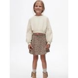 NK Kız Çocuk Pamuklu Orta Kalınlık Crop Sweatshirt - 5 Yaş - Krem