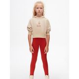 NK Kız Çocuk Pamuklu Orta Kalınlık Kapüşonlu Crop Sweatshirt - Vizon - 13 Yaş