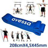 NK Spor 1 Adet Direnç Lastiği 208CM (4,5X45MM) ve (11,5-14KG) Latex Pilates Yoga Spor Egzersiz Fizik Tedavi Direnç Lastiği Güç Bandı Mavi