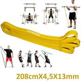 NK Spor 1 Adet Direnç Lastiği 208CM x (1,5X13MM) (3,5-4,5kg) Latex Pilates Yoga Spor Egzersiz Fizik Tedavi Direnç Lastiği Güç Bandı Sarı