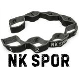 Nk Spor 1 Adet Örme Elastik Direnç Bandı - Kademeli Pilates Germe Bandı Pembe Siyah-Mor Siyah ve Gri Seçenekli -Fonksiyonel Egzersiz Bandı-Kaymaz Örme Kumaş Direnç Lastiği (Gri)