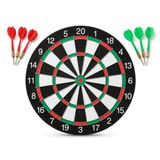 NK Spor Profesyonel Dart Tahtası Seti 15 inches 38cm- Çift Taraflı Dartboard Kanatlı Dart Okları Dahil