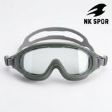 Nk Spor Yetişkin ve Çocuk Uyumlu Sızdırmaz Silikon Gövdeli Deniz ve Havuz Gözlüğü-Profesyonel Deniz Gözlüğü-Gözlük-Havuz Gözlüğü-Silikon Yüzücü Gözlüğü (Haki)