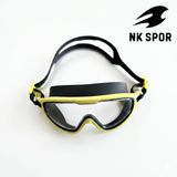 Nk Spor Yetişkin ve Çocuk Uyumlu Sızdırmaz Silikon Gövdeli Deniz ve Havuz Gözlüğü-Profesyonel Deniz Gözlüğü-Gözlük-Havuz Gözlüğü-Silikon Yüzücü Gözlüğü (Sarı)