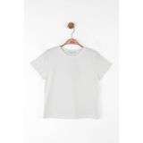 NK Tekstil Kız Çocuk T-shirt, 9 Yaş, Ekru